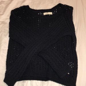 A&F navy knitted sweater